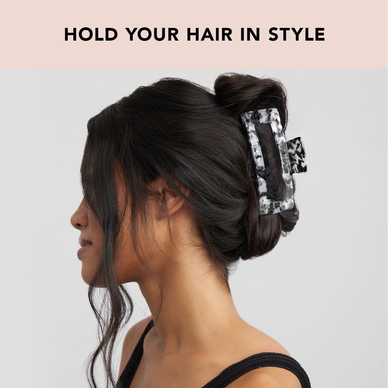 Clip de Garra Jumbo Kitsch para Cabello Negro - 12cm