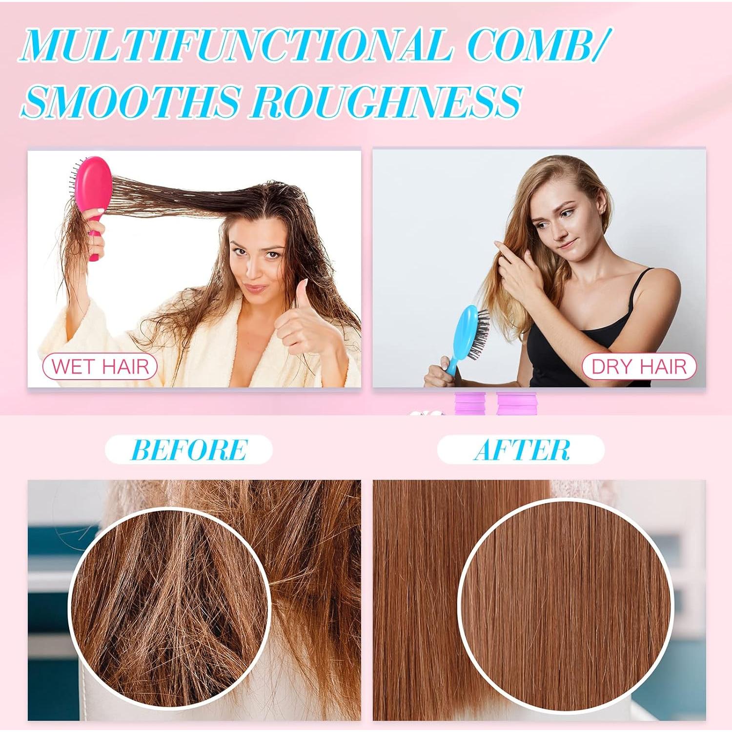 100 Cepillos Mini de Viaje Nuenen - Cerdas Suaves para Cabello