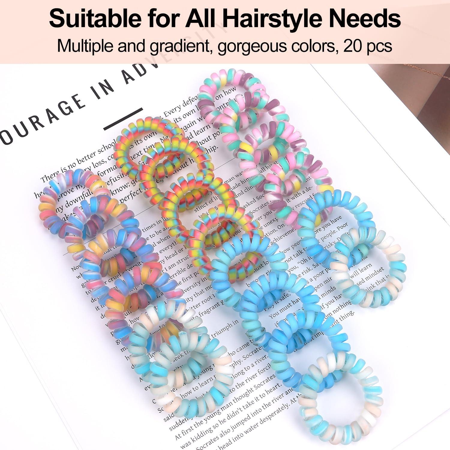 JessLab 20 Gomas de Pelo en Espiral Elásticas Sin Daño