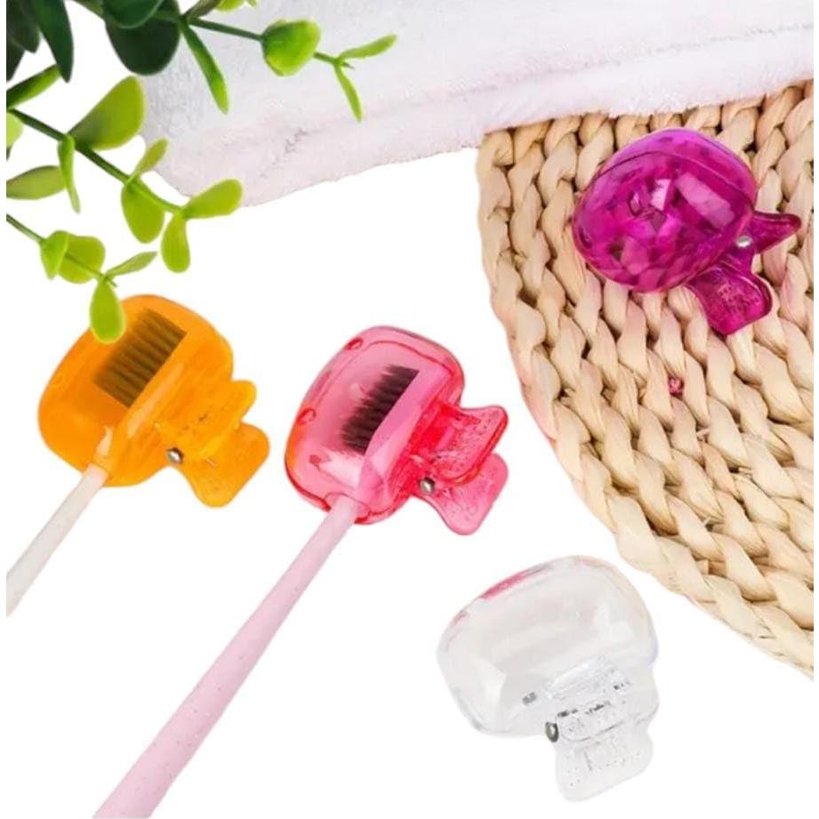 Paquete de 4 Protectores de Cabeza para Cepillo de Dientes YS - Azul