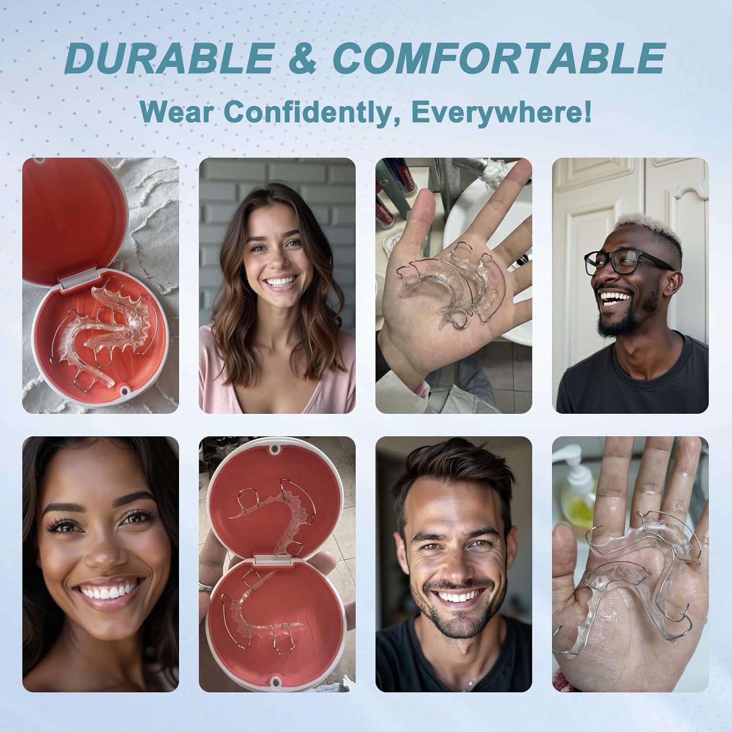 Frenos Dentales Hawley Personalizados QIIVOSM Azul 12.7x10.2cm