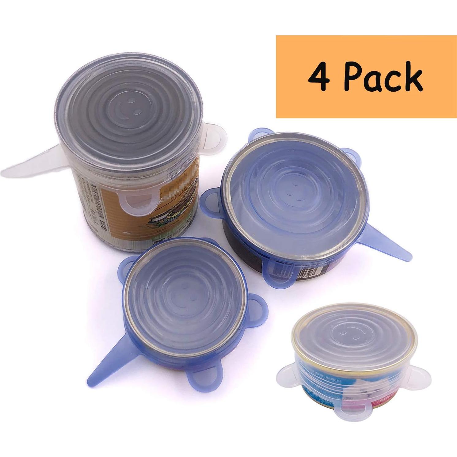 Tapa de Latas para Mascotas COMTIM - Silicona Estirable, 4 Pzas