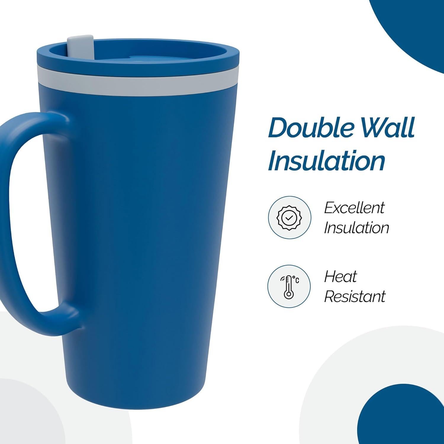 Taza de Viaje Copco Cone 500 ml - Aislante Doble Pared Azul