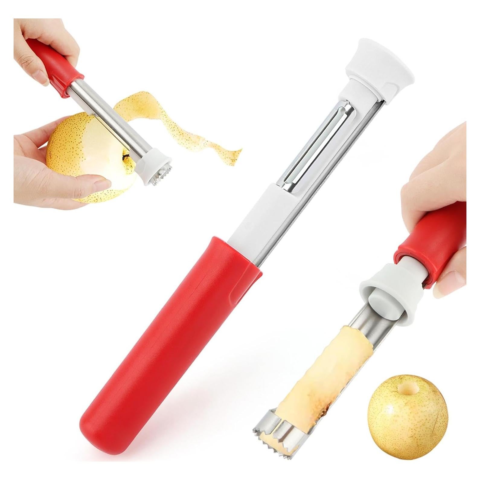 Removedor de Núcleos y Pelador de Manzanas Trasylph Rojo