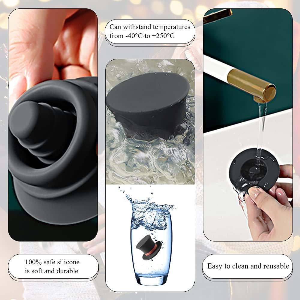 Tapones de Vino Reutilizables Kitwinney - 3 Piezas Silicona