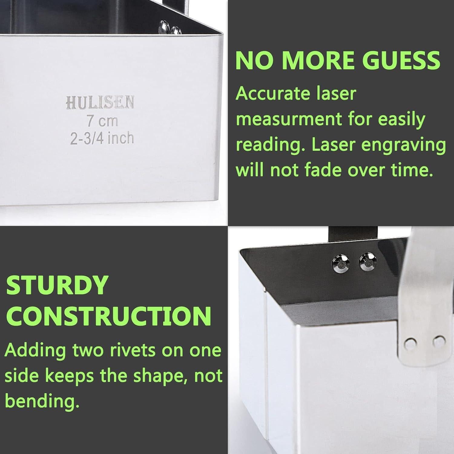 Cortador de Galletas Cuadrado HULISEN 6.99 cm Acero Inoxidable