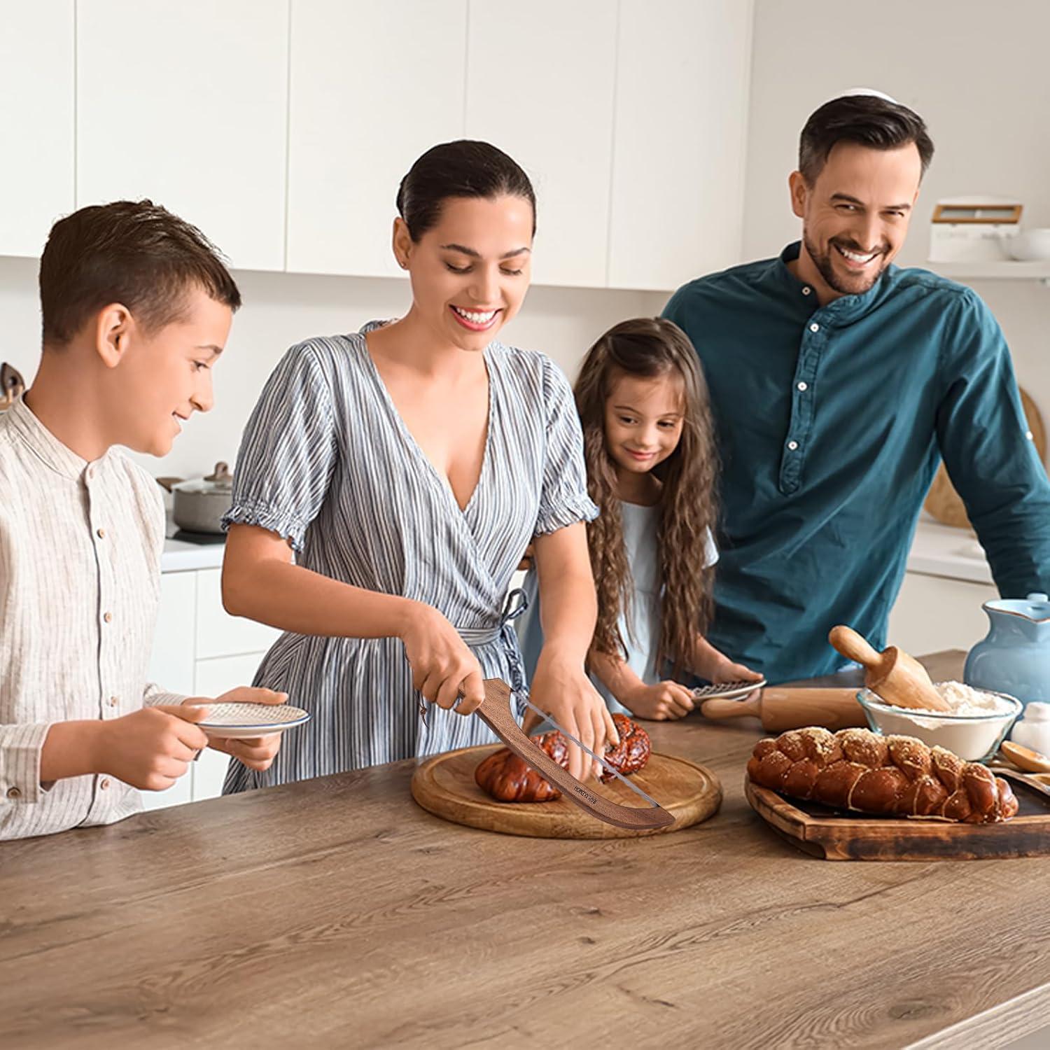 Cuchillo de Pan Serrado RAPSAKEMOH 39.9 cm Mango de Madera