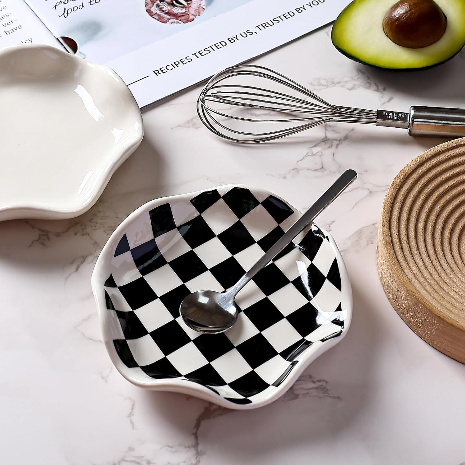 Soporte de Cuchara Cerámica Koythin Negro Resistente al Calor