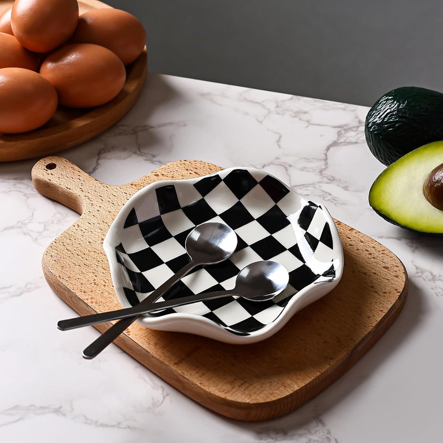 Soporte de Cuchara Cerámica Koythin Negro Resistente al Calor