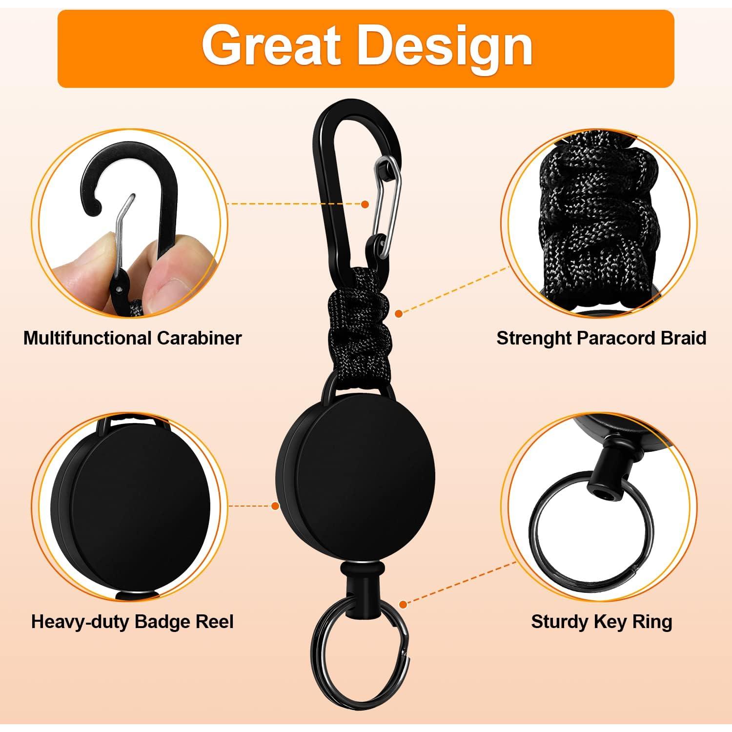 Llavero Retráctil Wonwood_direct Paquete de 3 con Cable 60 cm