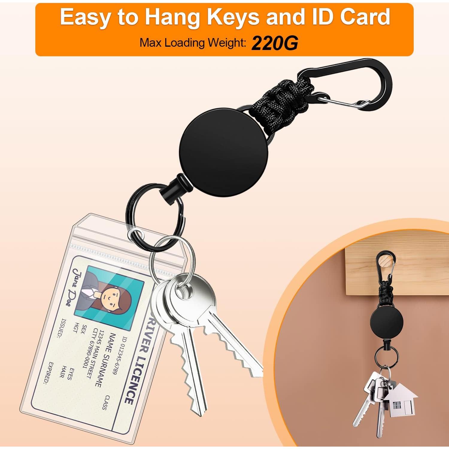 Llavero Retráctil Wonwood_direct Paquete de 3 con Cable 60 cm