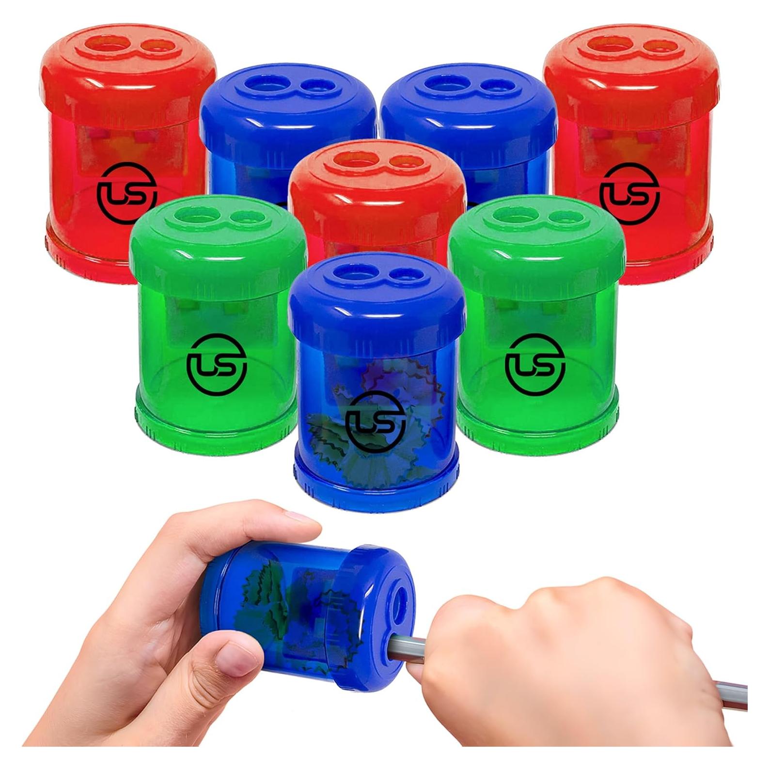 Sacapuntas Manual Doble Orificio Ultimate Stationery - Paquete de 8