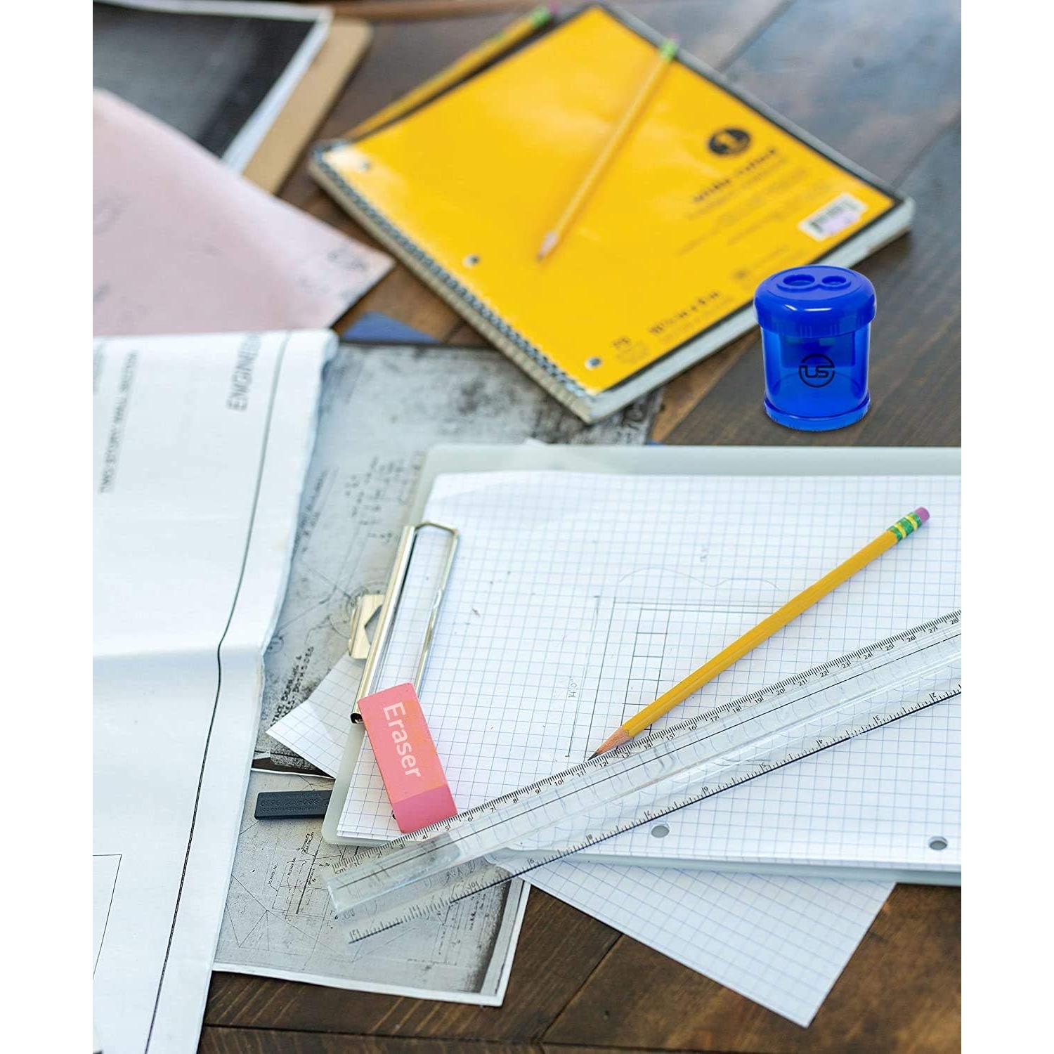 Sacapuntas Manual Doble Orificio Ultimate Stationery - Paquete de 8