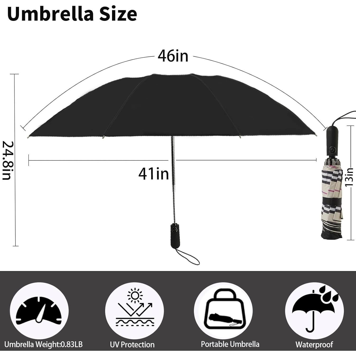 Paraguas Invertido Compacto Automático Cuadrillé Amarillo