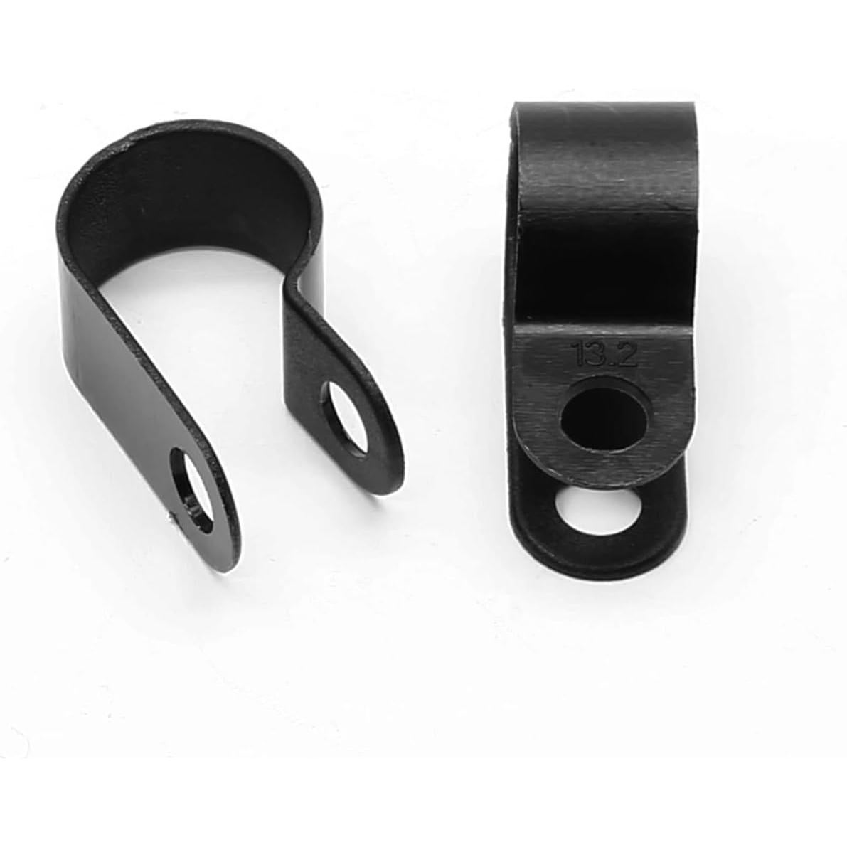 60 Clips de Cable de Nylon Atornillables Suiwotin 12.7mm Negro