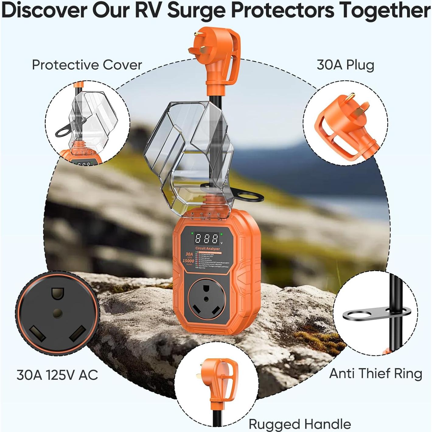 Protector de Sobretensiones GutterWord RV-07 30 Amp 15000J
