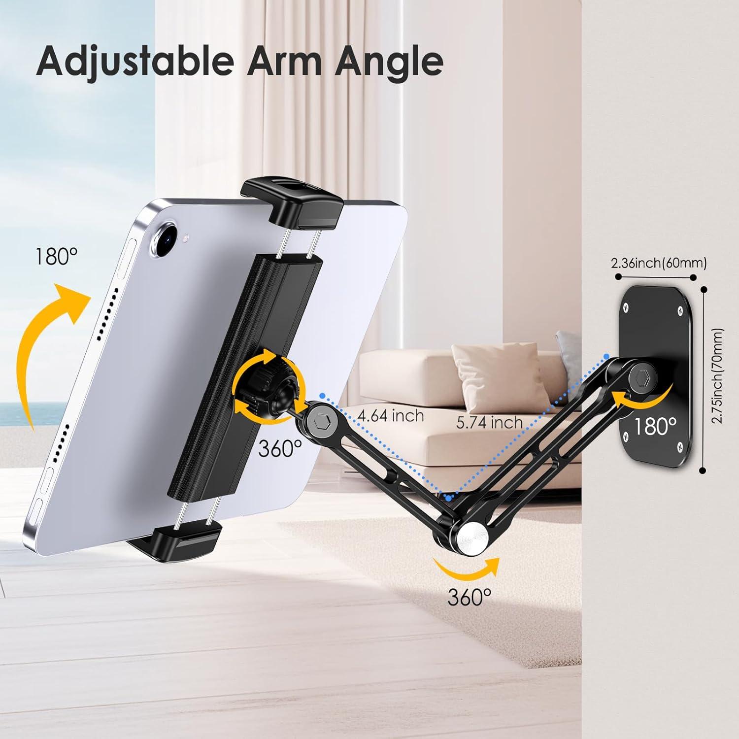 Soporte de Pared para Tablet TYFan Ajustable 360° Aluminio