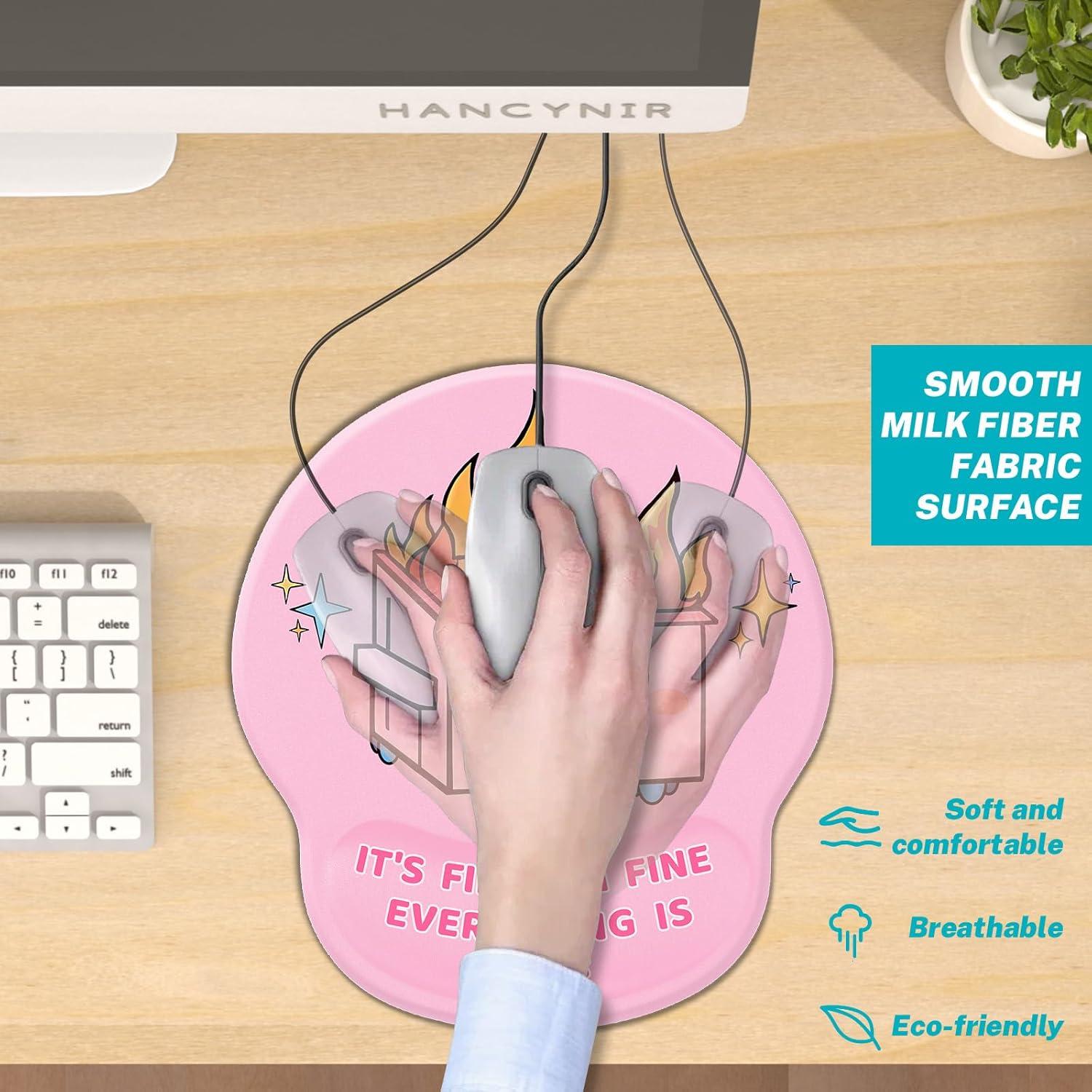 Alfombrilla de Ratón Ergonómica Hancynir con Soporte para Muñeca