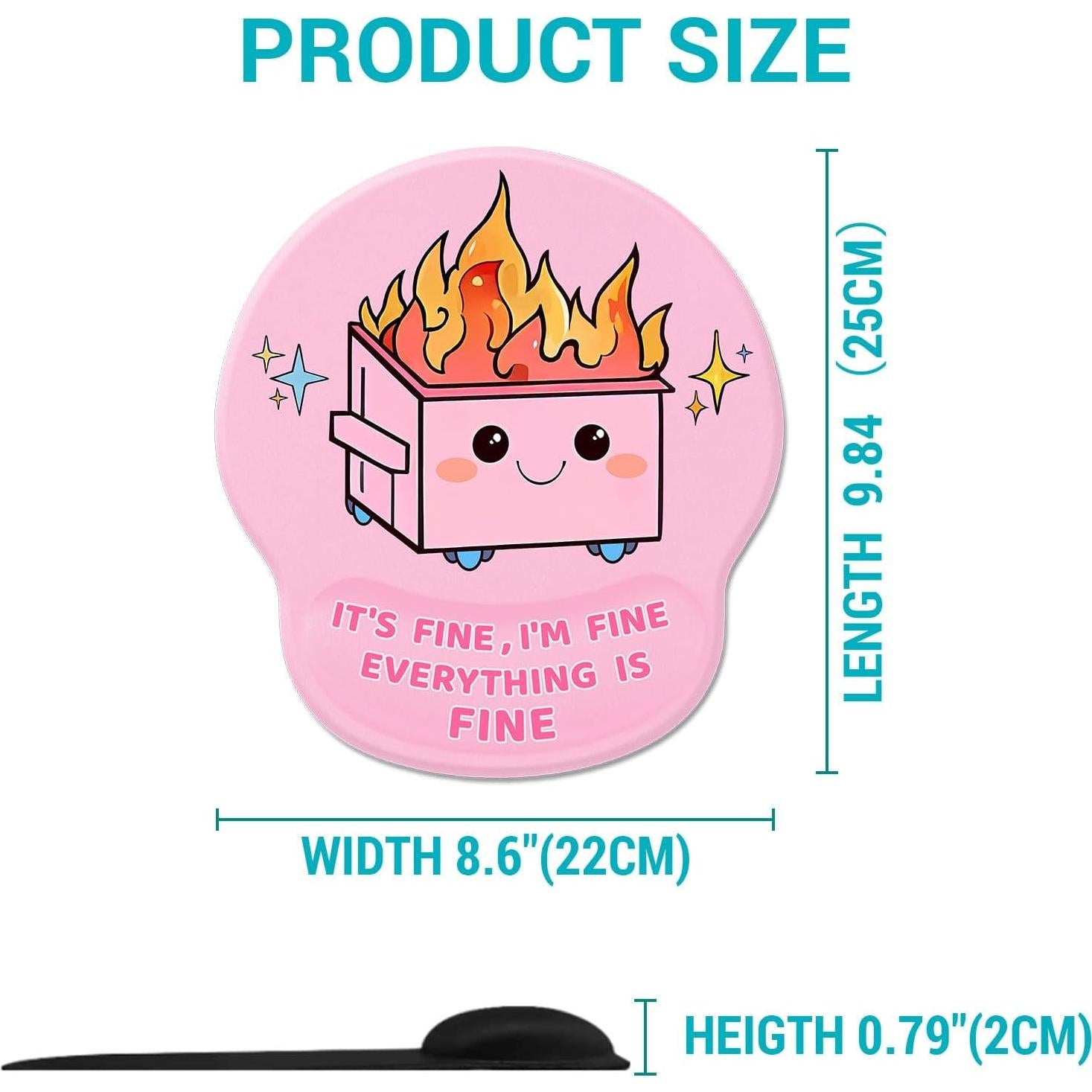 Alfombrilla de Ratón Ergonómica Hancynir con Soporte para Muñeca