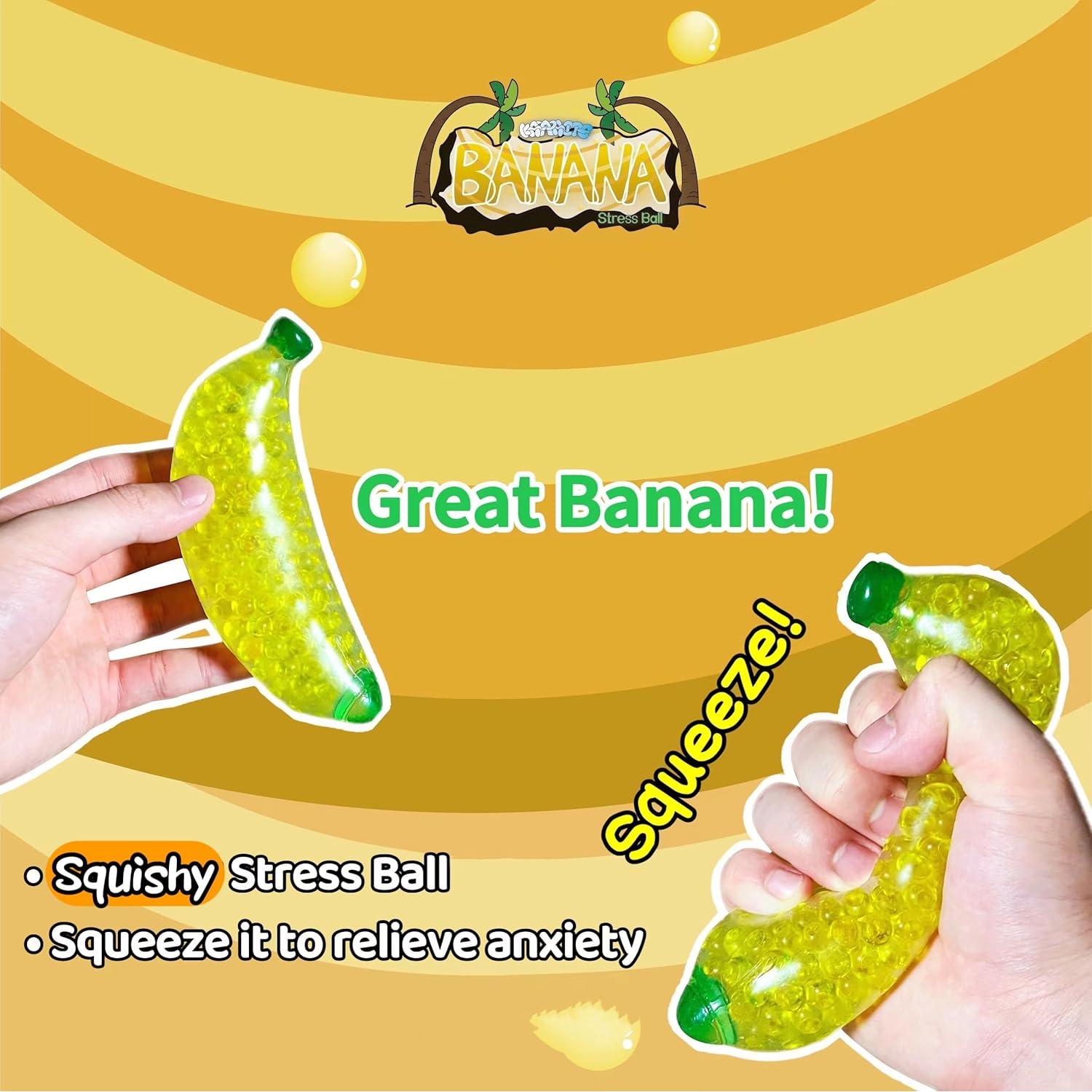 Pelota Antiestrés Aplastable Kawaite Plátano 12.99 cm