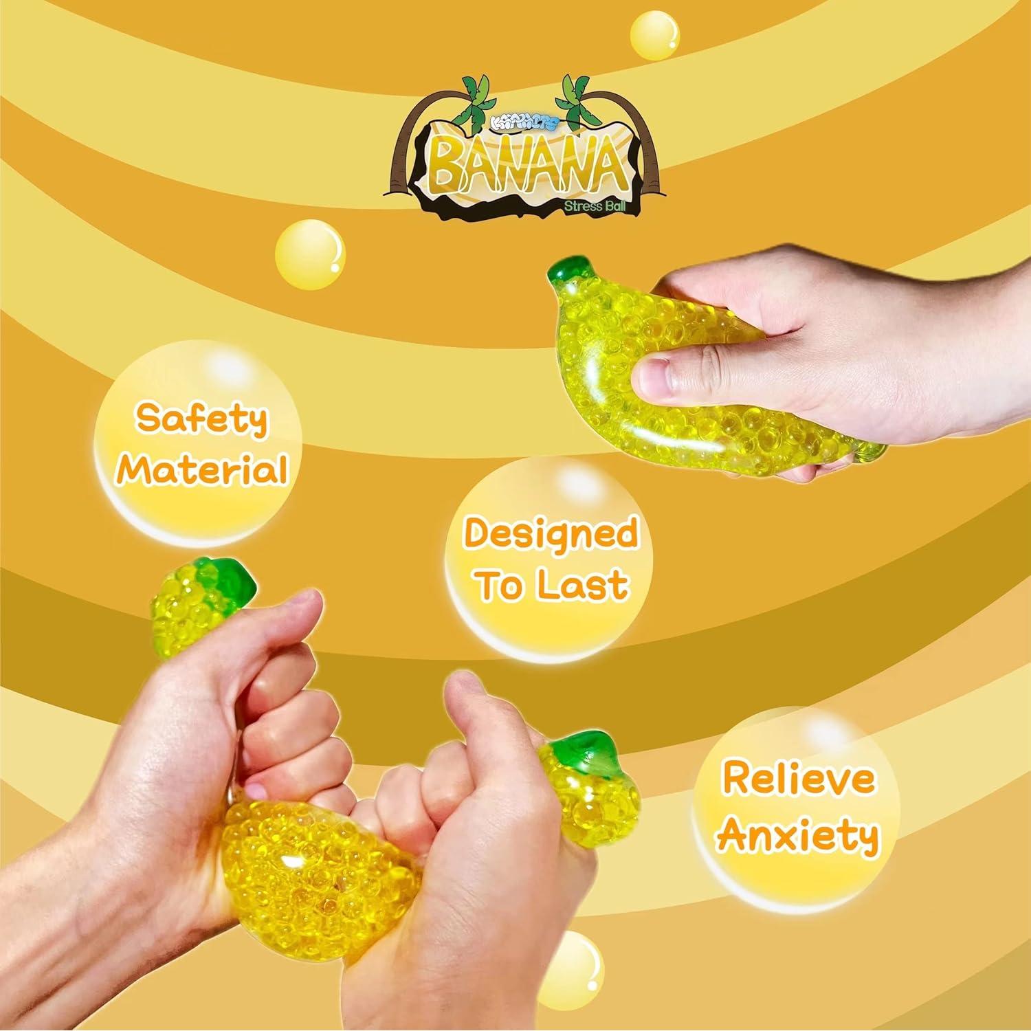 Pelota Antiestrés Aplastable Kawaite Plátano 12.99 cm