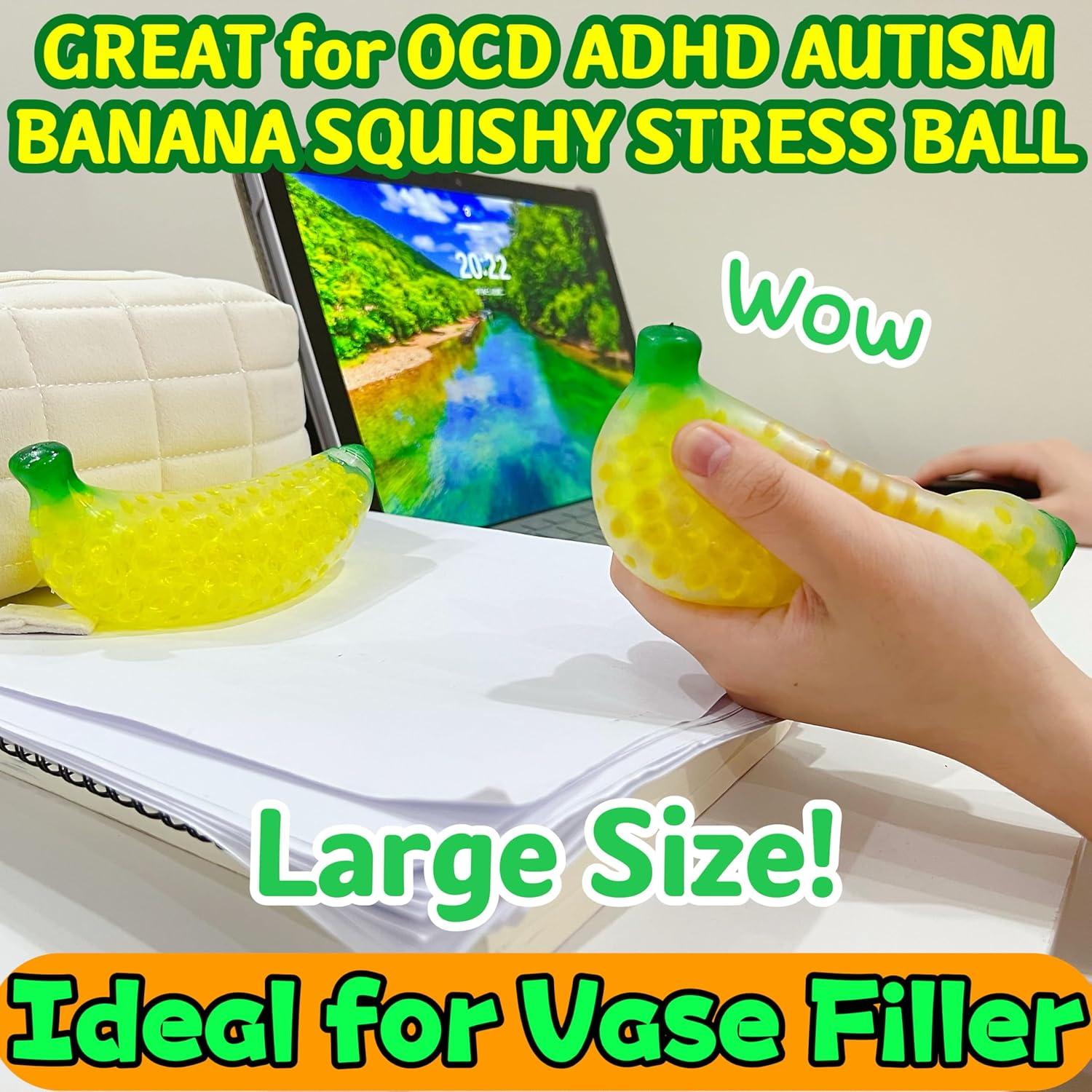 Pelota Antiestrés Aplastable Kawaite Plátano 12.99 cm