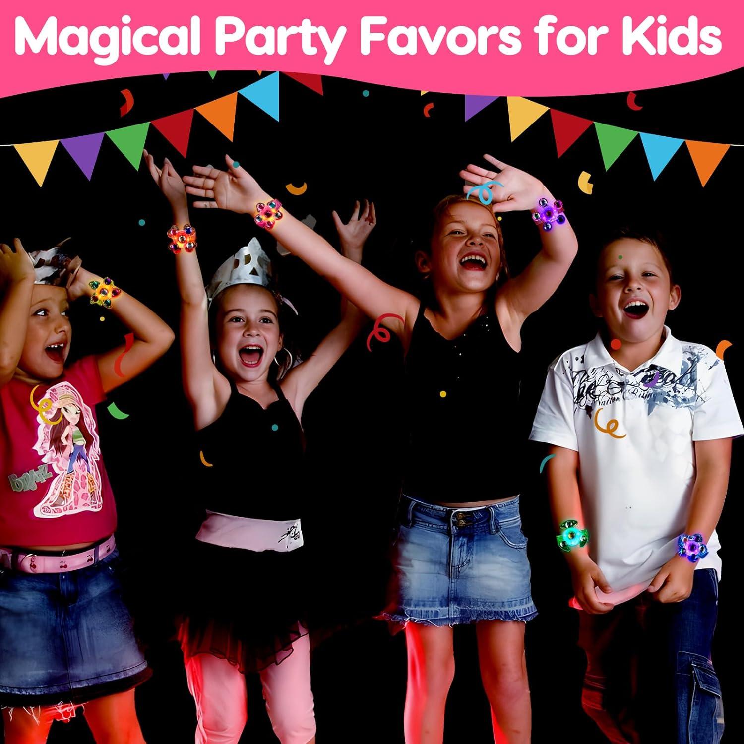 24 Pulseras Fidget LED Brillantes Thremhoo para Niños