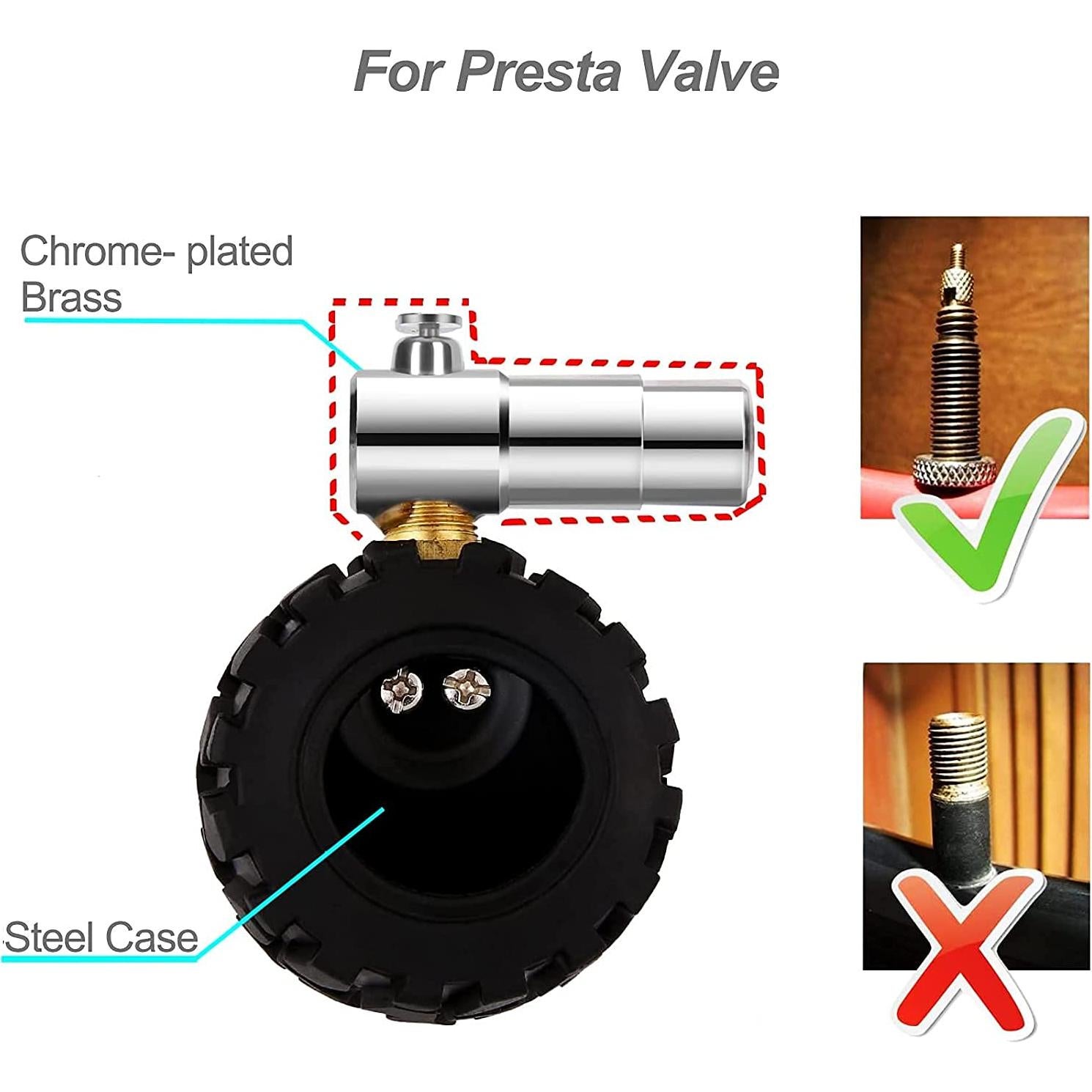 Medidor de Presión de Neumáticos GODESON Presta 0-30PSI