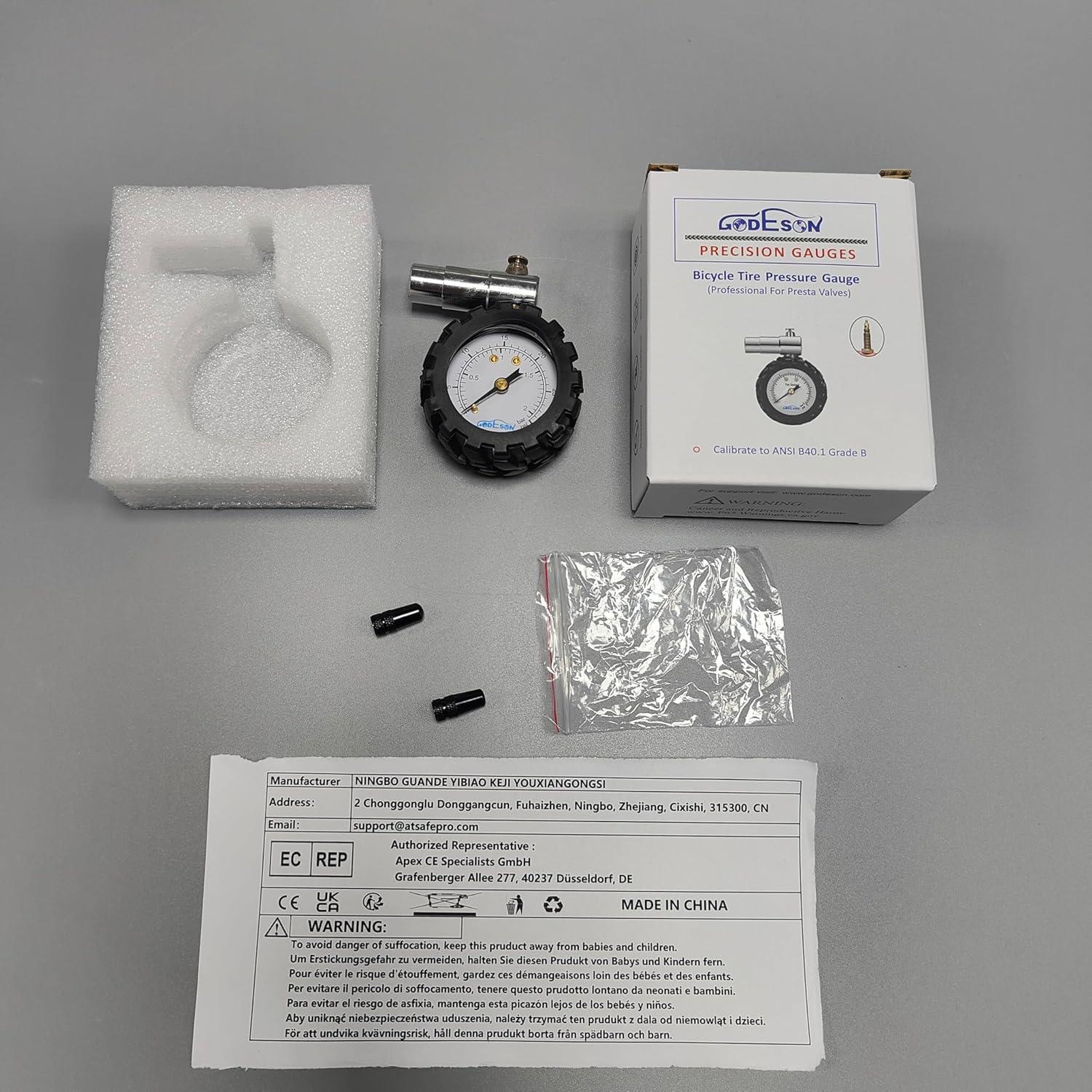 Medidor de Presión de Neumáticos GODESON Presta 0-30PSI