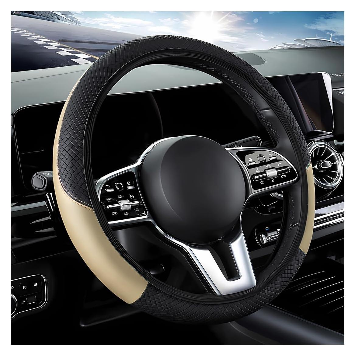 Cubierta de Volante de Coche DXNQ 38 cm Beige Antideslizante