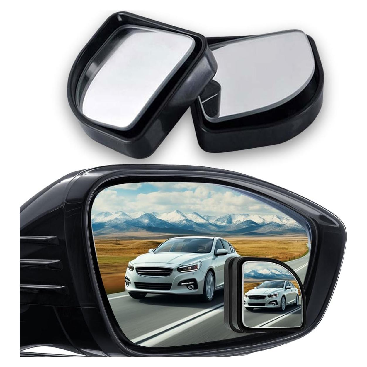 Espejo de Punto Ciego Convexo BDZMC 360° Ajustable Negro