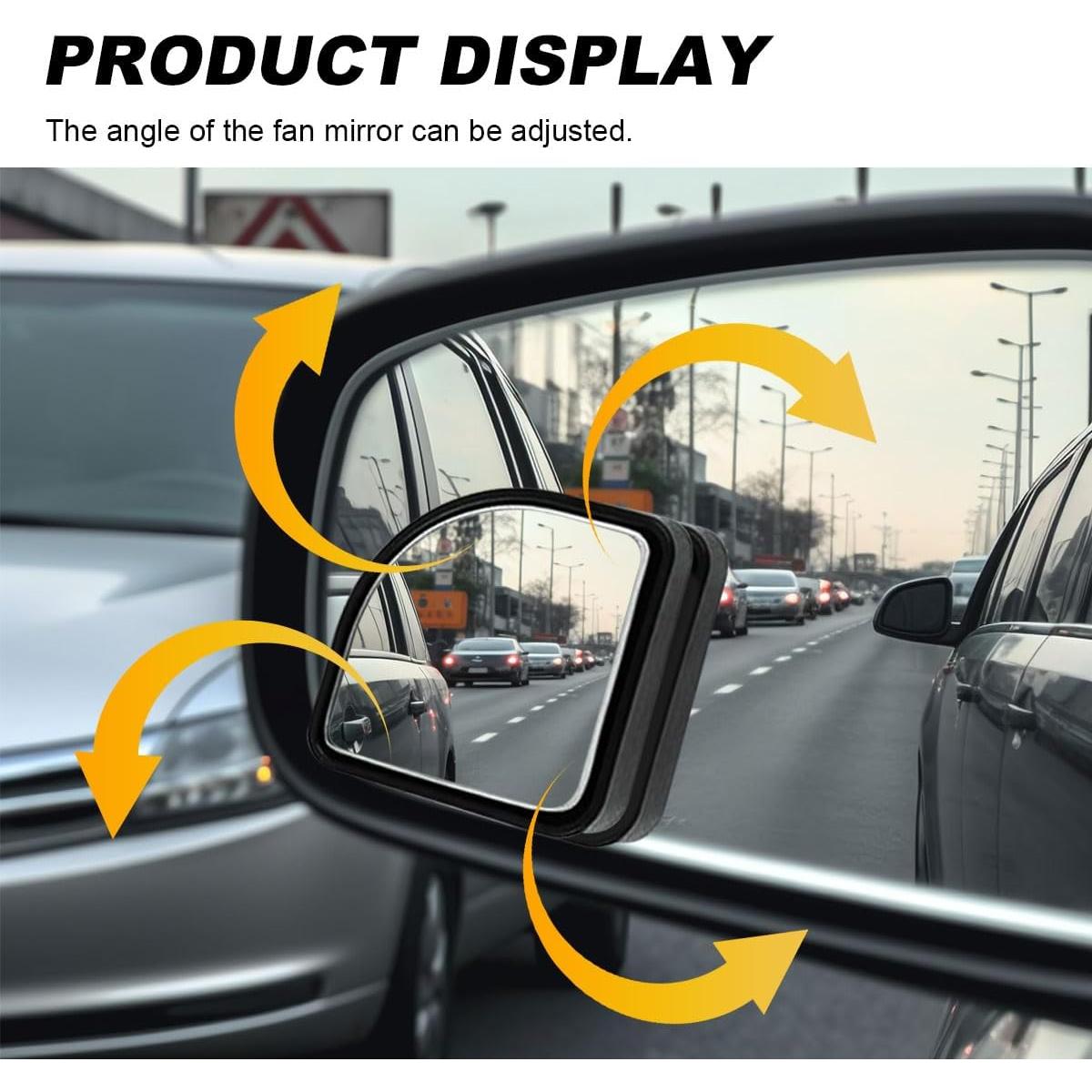 Espejo de Punto Ciego Convexo BDZMC 360° Ajustable Negro