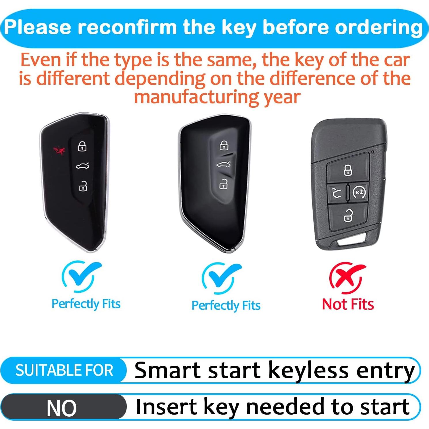 Cubierta de llavero Sindeda para Volkswagen Golf 8 y Skoda Octavia Azul