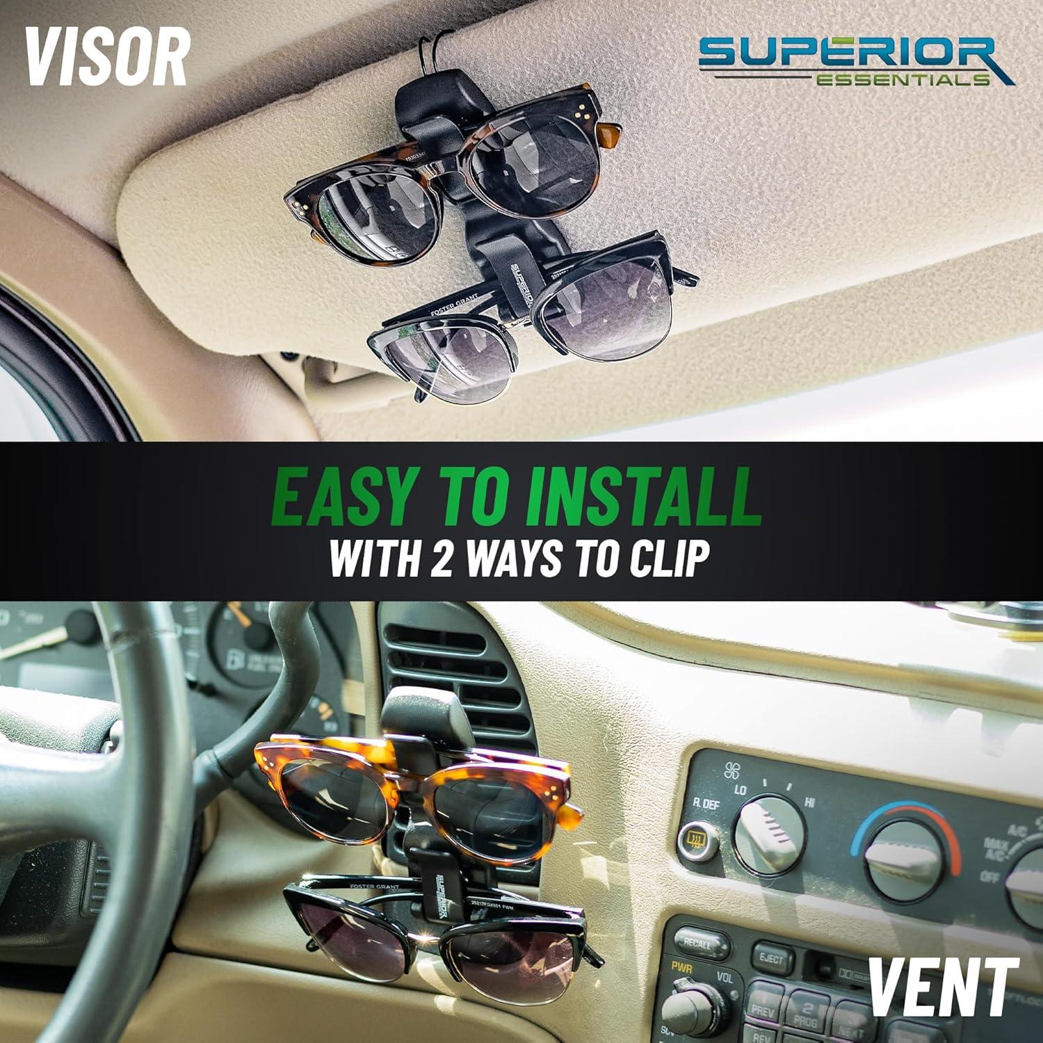 Soporte de Gafas de Sol para Visera de Coche Superior Essentials