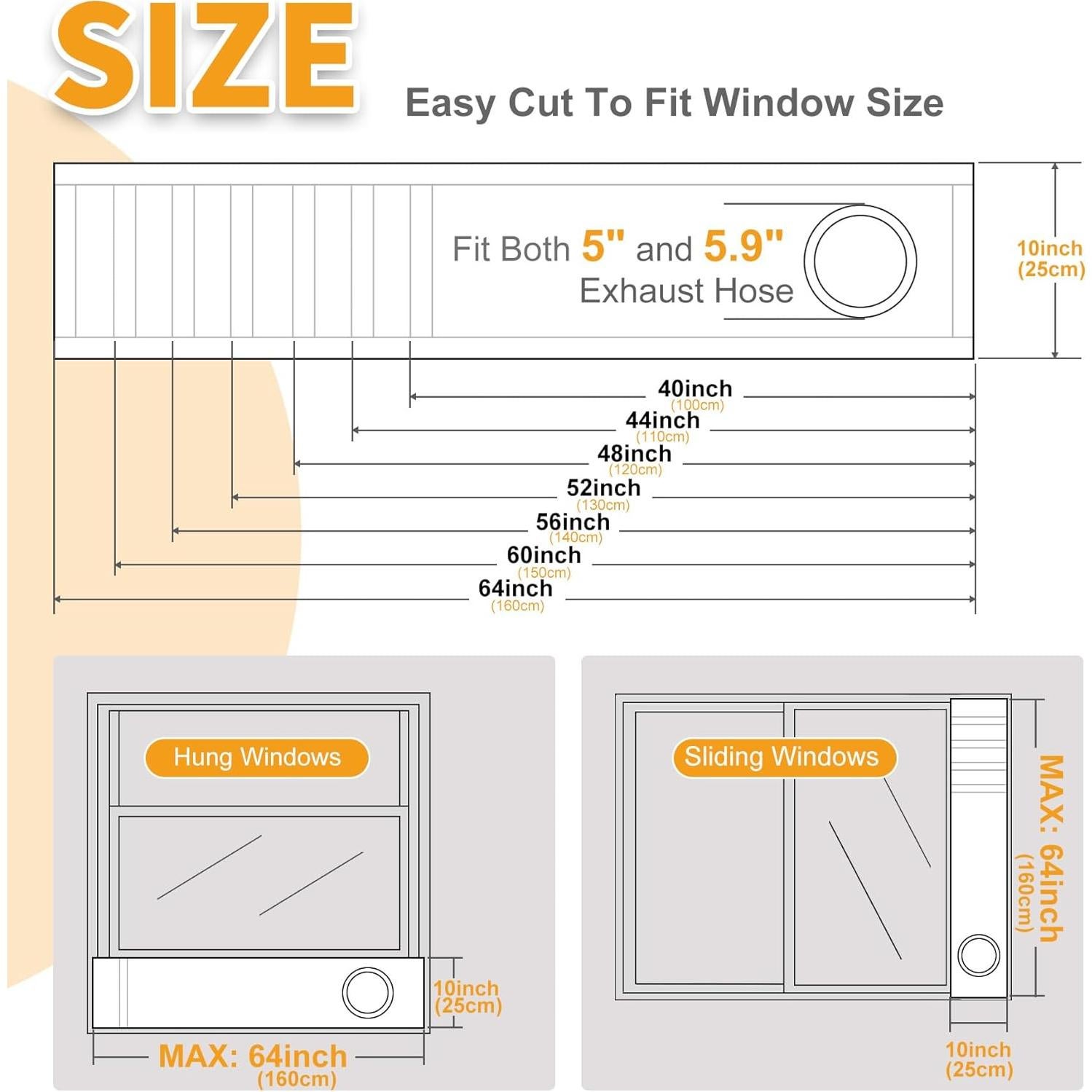 Kit de Sello de Ventana LBG para Aire Acondicionado 10x102cm