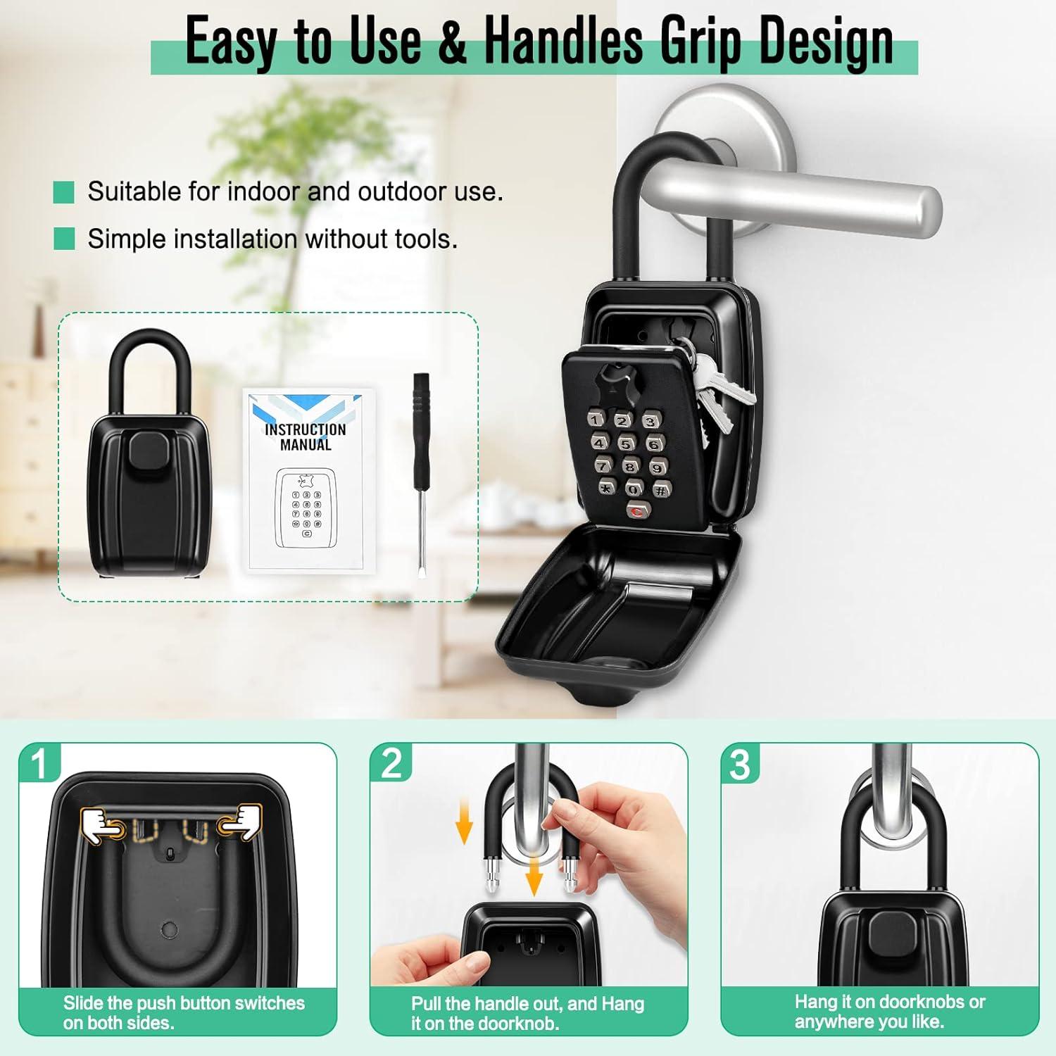Caja de Llave con Combinación HUANLANG Impermeable 12 Dígitos