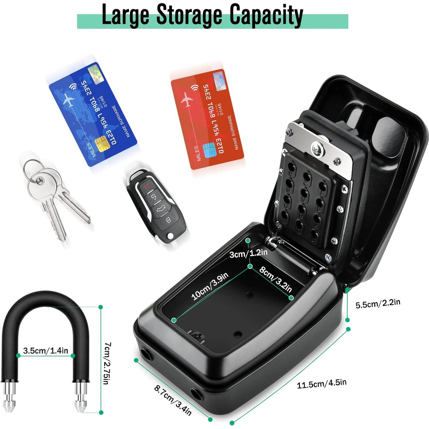 Caja de Llave con Combinación HUANLANG Impermeable 12 Dígitos