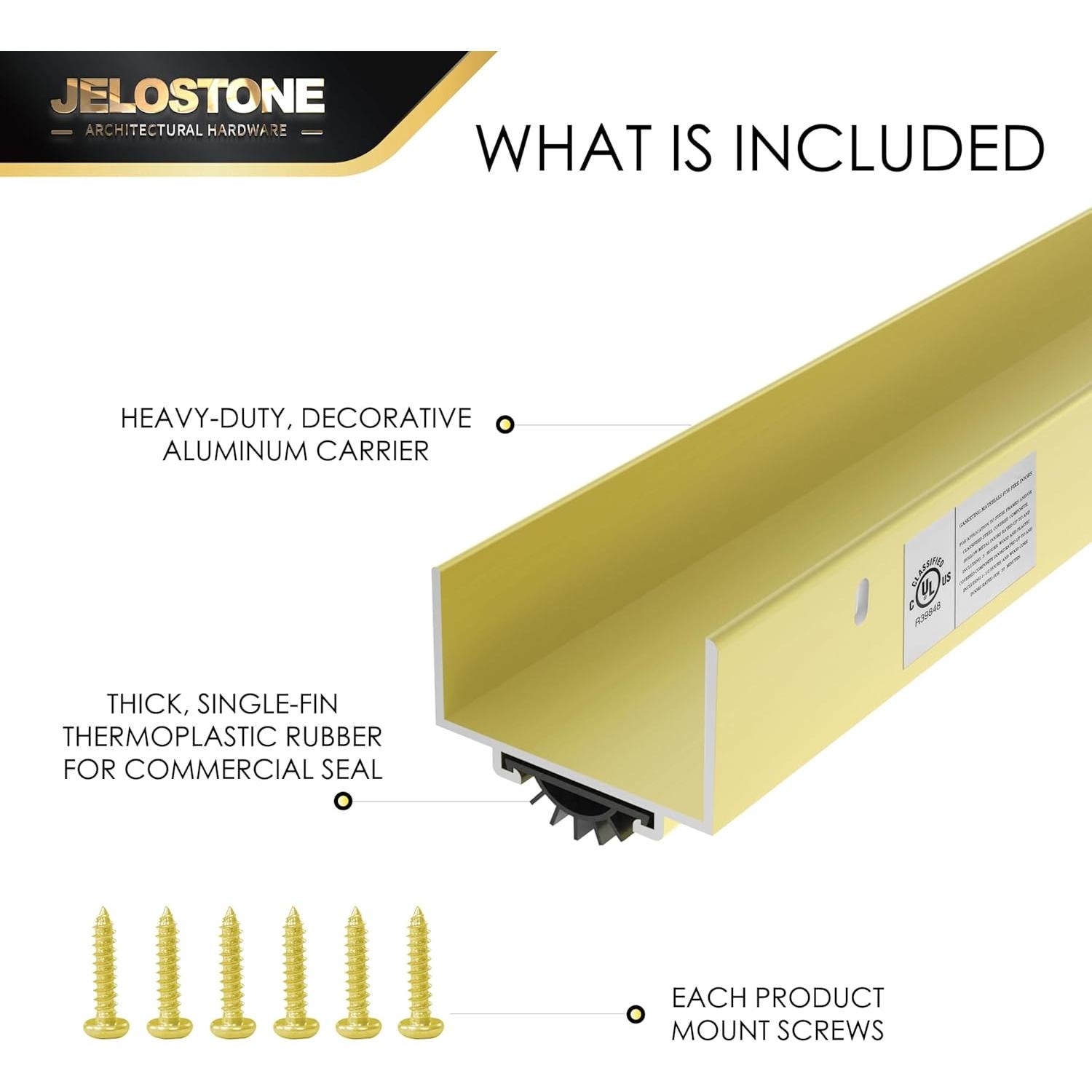 Zapato Inferior de Puerta Aluminio JELOSTONE 91.4 cm Dorado