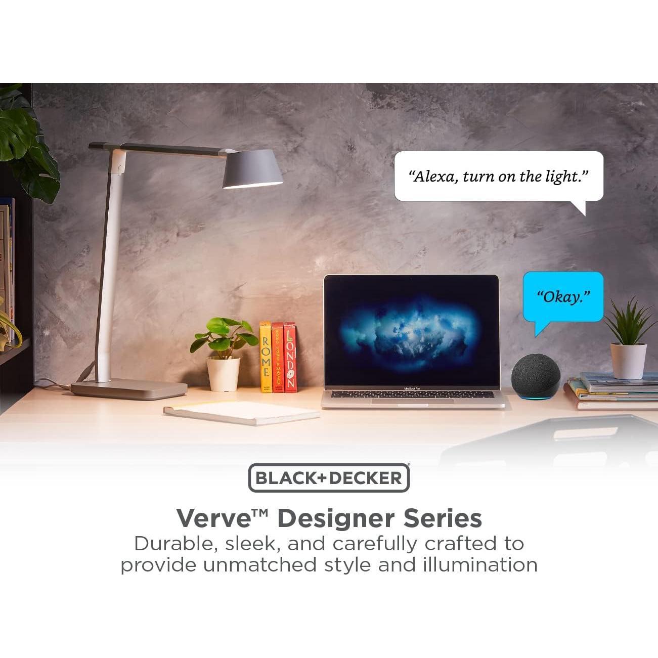 Lámpara de Escritorio Inteligente BLACK+DECKER Verve LED Qi