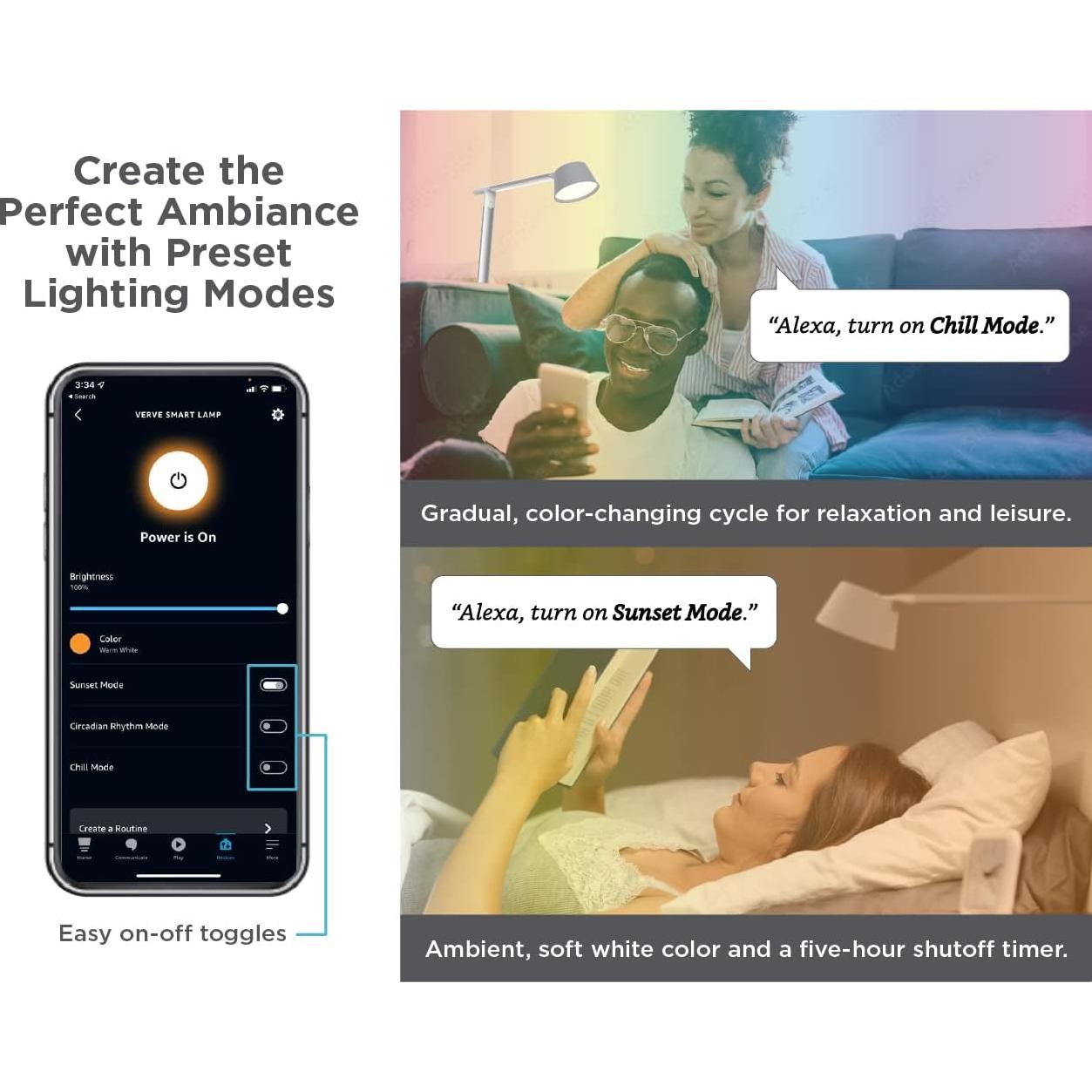 Lámpara de Escritorio Inteligente BLACK+DECKER Verve LED Qi