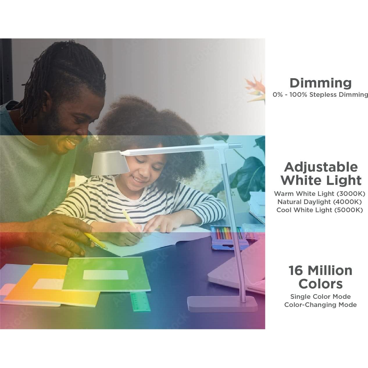 Lámpara de Escritorio Inteligente BLACK+DECKER Verve LED Qi