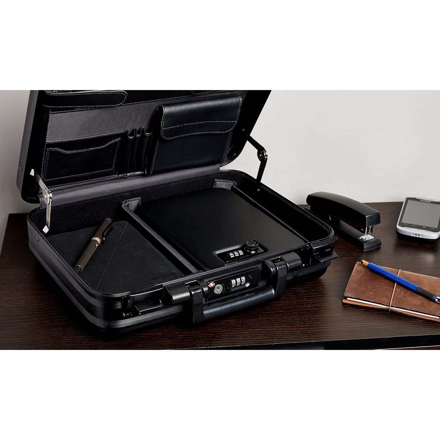 Caja de Seguridad Portátil Amazon Basics Grande Negra