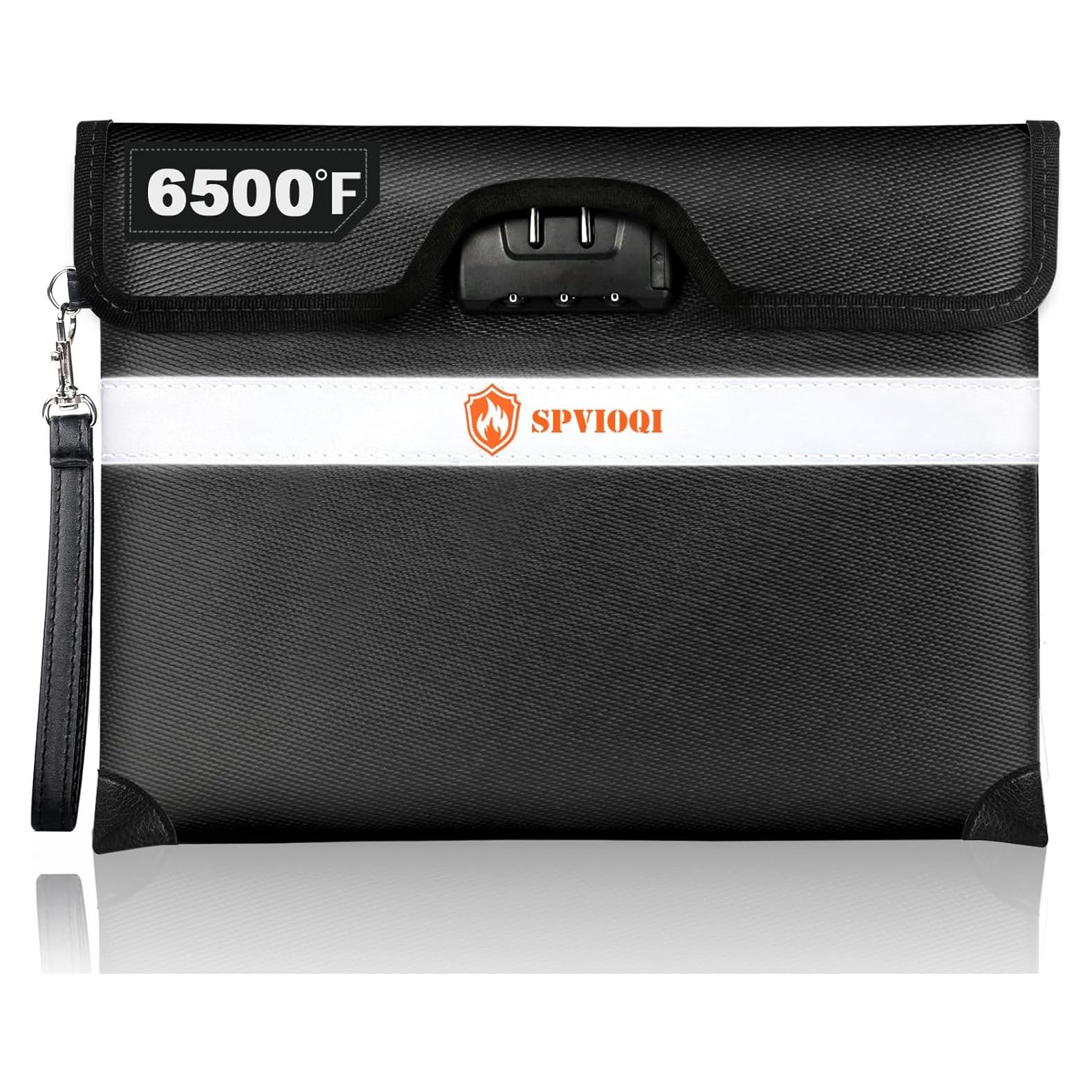Bolsa a Prueba de Fuego SPVIOQI Grande con Cerradura 6500°F