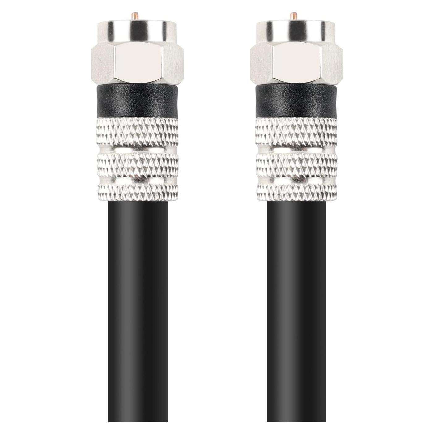 Cable Coaxial Digital Postta 1.83m Cuádruple Apantallado Negro