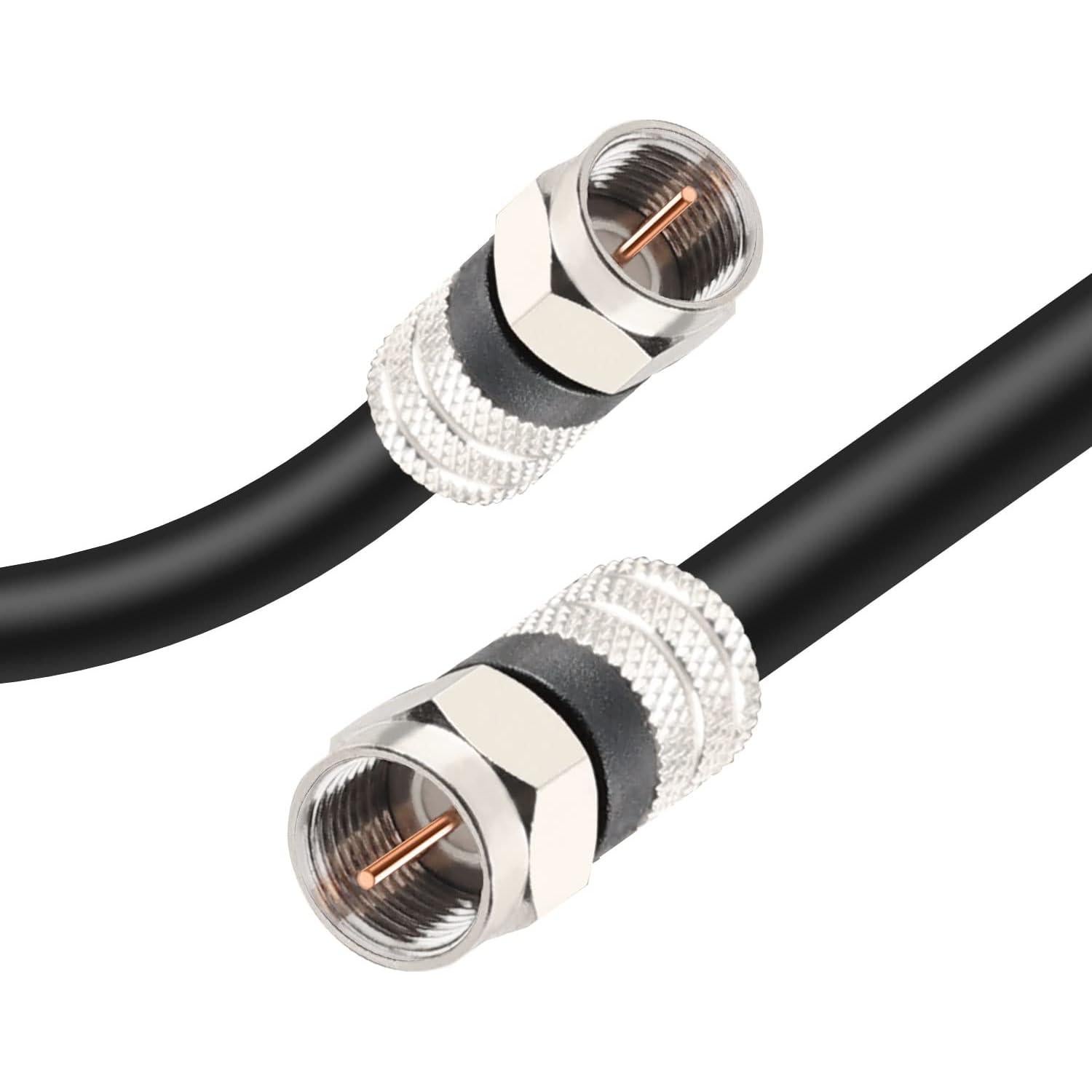 Cable Coaxial Digital Postta 1.83m Cuádruple Apantallado Negro