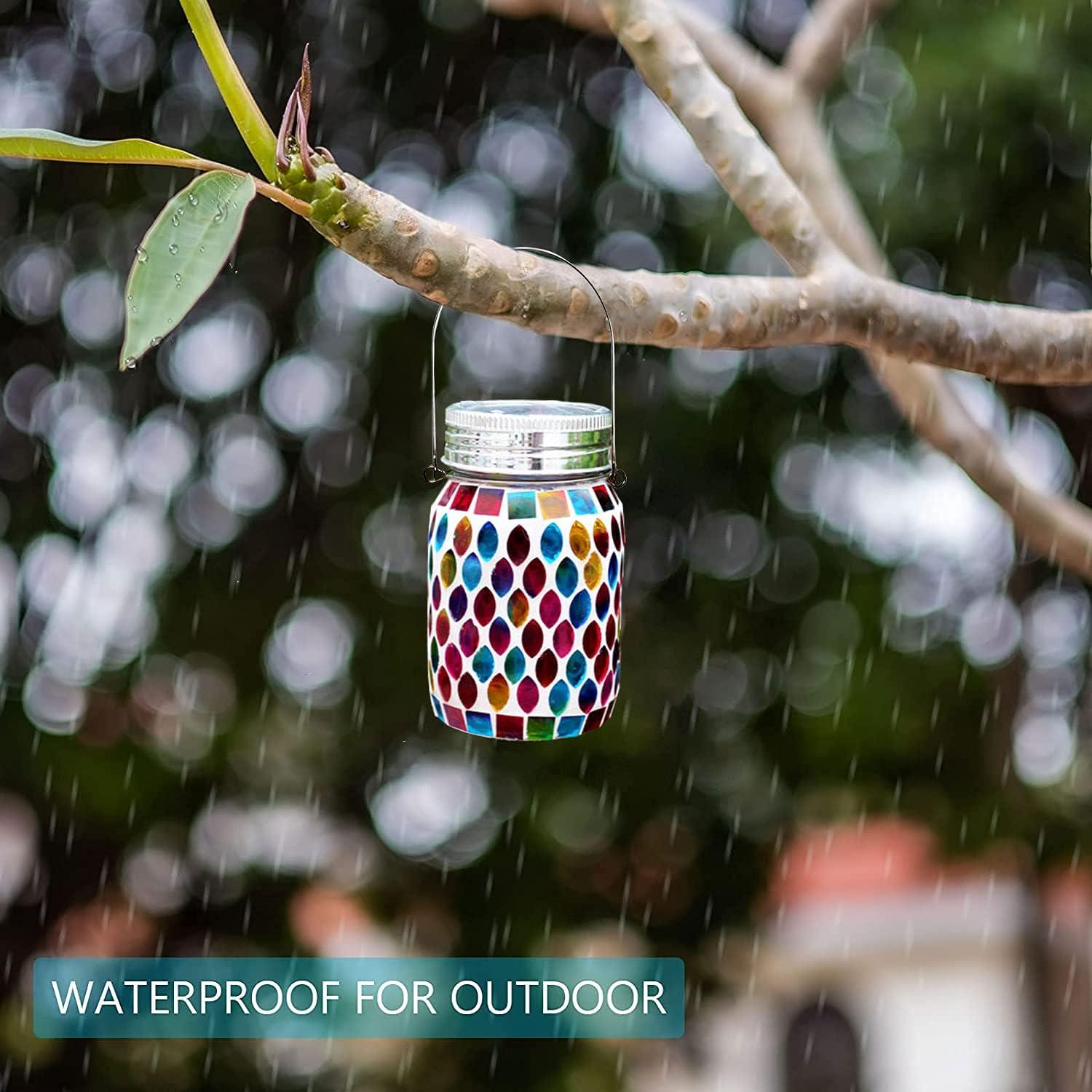 Linterna Solar de Mosaico GUANFU 9x9x14.5cm Decorativa