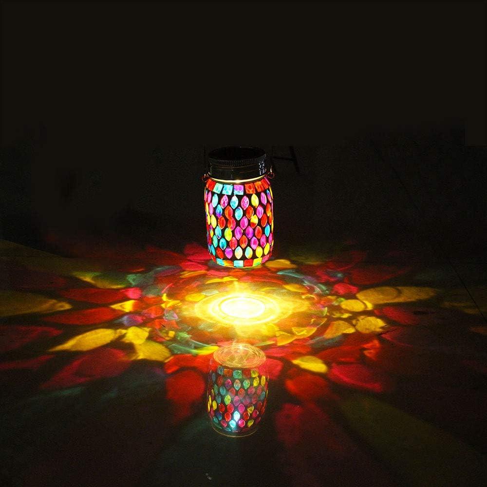 Linterna Solar de Mosaico GUANFU 9x9x14.5cm Decorativa