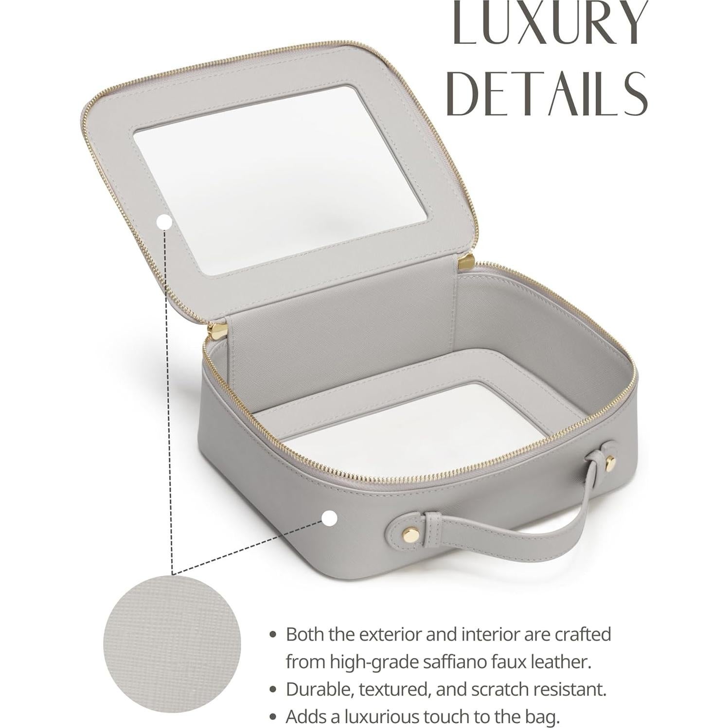 Bolsa de Maquillaje Transparente Popvibe Doble Elegancia 2 Piezas