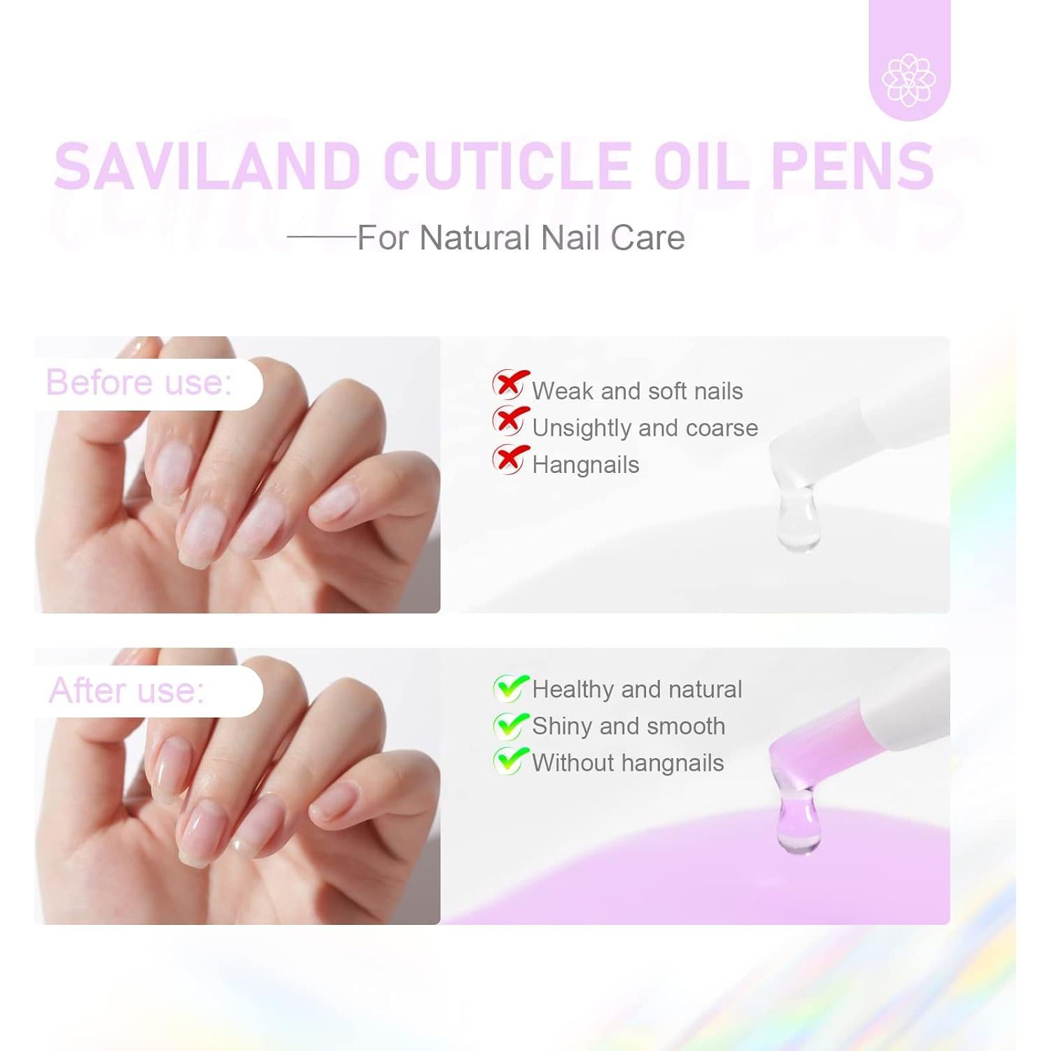 Bolígrafo de Aceite para Cutículas SAVILAND 6PCS 2.36ml