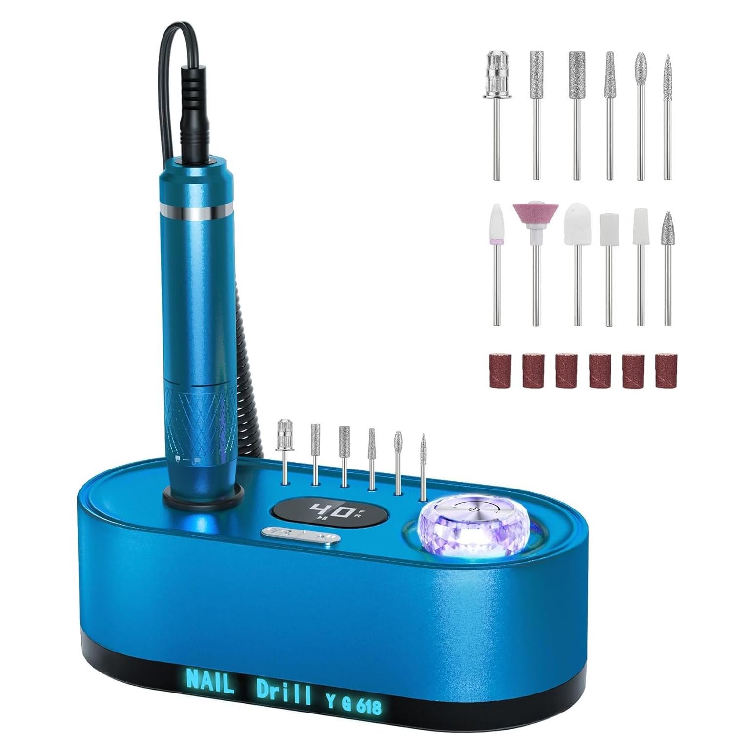 Taladro de Uñas Eléctrico JOSGLOI 40000RPM con Pantalla LCD